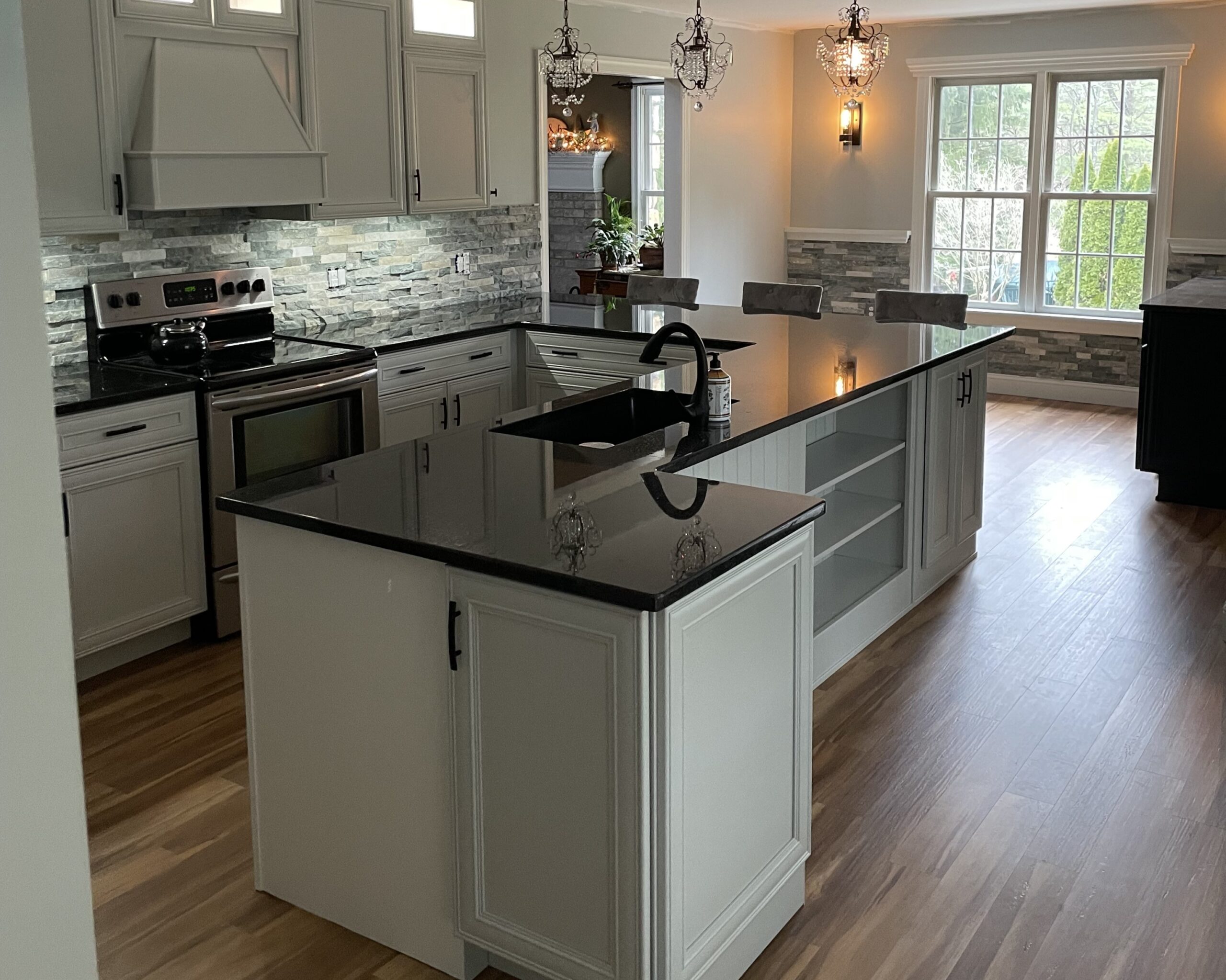 Remodeled Kitchen Island and Back Splash