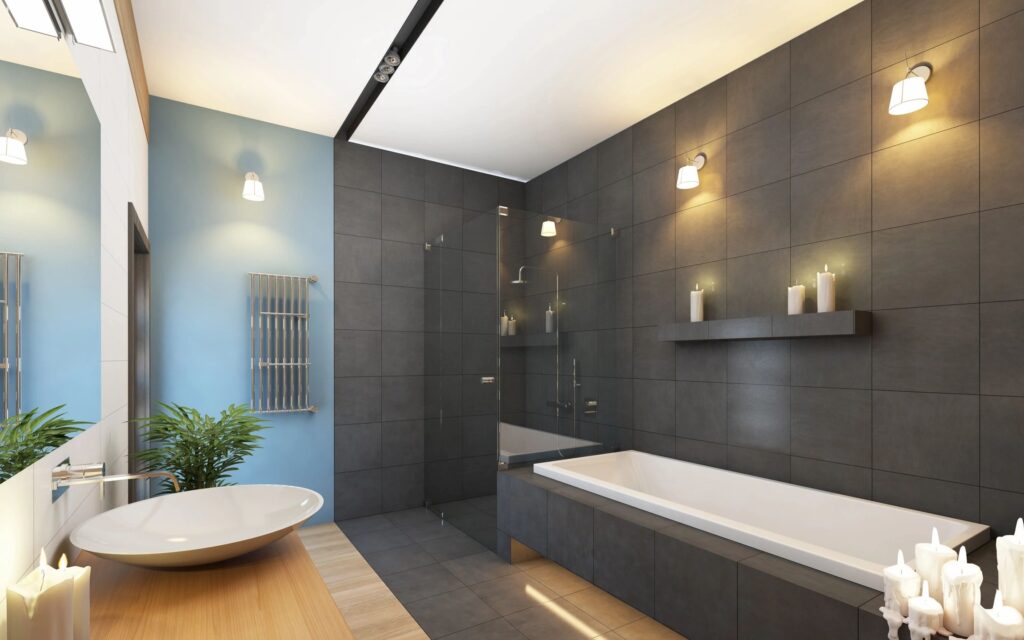 remodeled bathroom interior